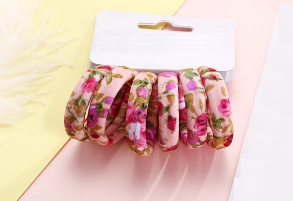Gumières à cheveux avec motif - 6 pcs 13