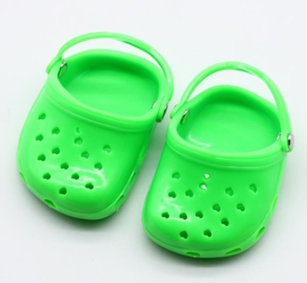 Gumowe sandały dla lalki zielony
