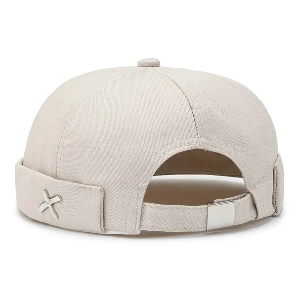 Guppi Unisex Gorra Náutica de Primavera 28 × 18 × 11 cm Gorra Redonda de Poliéster Estilo Streetwear Coreano Gorra de Moda Casual para Hombres y Mujeres beige