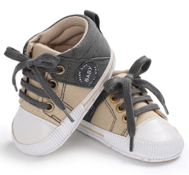 Gyerek fűzős puhatalpú cipő szürke 6-12 hónap