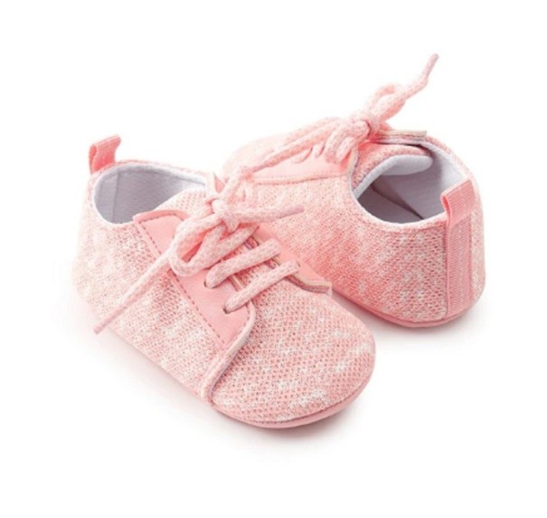 Gyerek puhatalpú cipő fűzésre rózsaszín 6-12 hónap