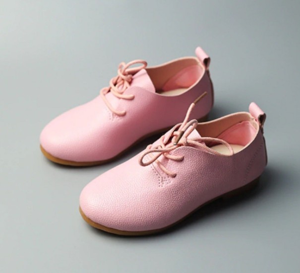 Gyermek bőr cipő A426 rózsaszín 27