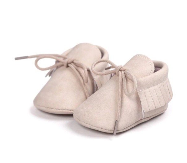 Gyermek bőr puhatalpú cipő A479 krém 6-12 hónap
