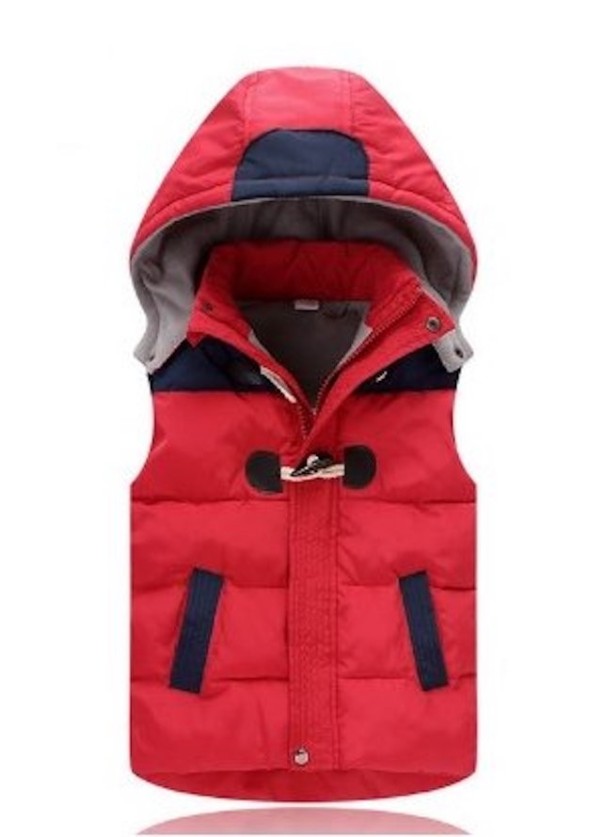 Gyermek steppelt mellény A3066 piros 6