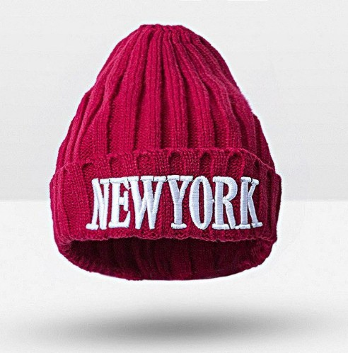 Gyermek téli sapka New York J862 bordó