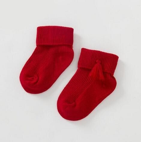 Gyermek zokni rojtokkal piros 3-6 hónap