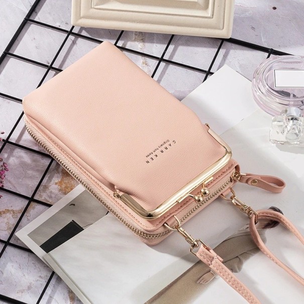 Γυναικεία τσάντα χιαστί M150 ανοιχτό ροζ