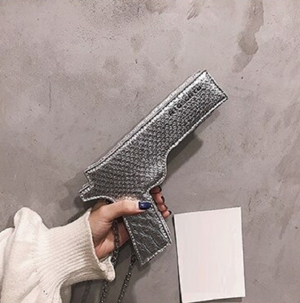 Γυναικεία τσάντα crossbody M990 ασημί