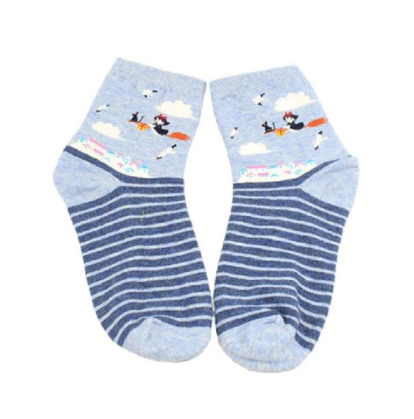 Γυναικείες κάλτσες με παραμυθένια σχέδια μπλε