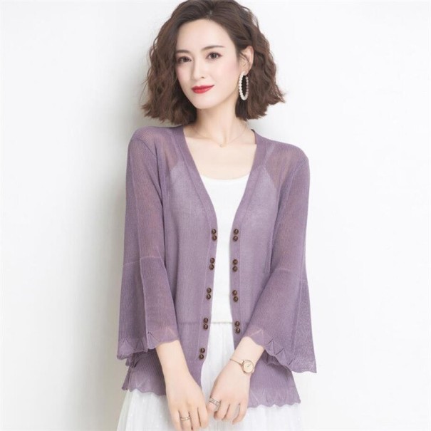 Γυναικείο cardigan P1971 ανοιχτό μωβ M