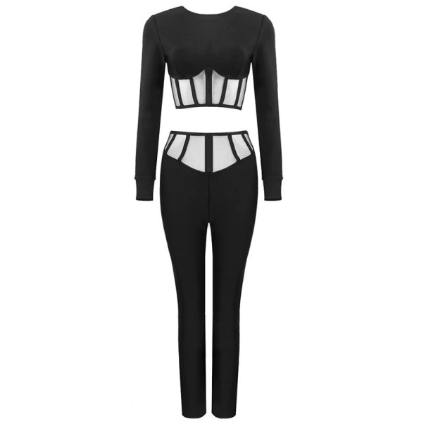 Γυναικείο crop top και παντελόνια B1195 M