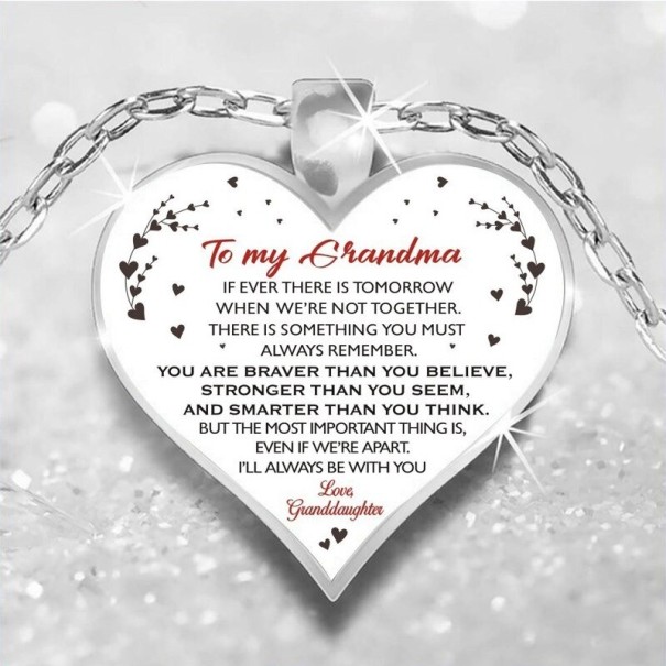 Γυναικείο κολιέ καρδιά με κείμενο 4