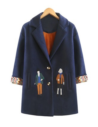 Γυναικείο παλτό Lucy J1209 σκούρο μπλε S