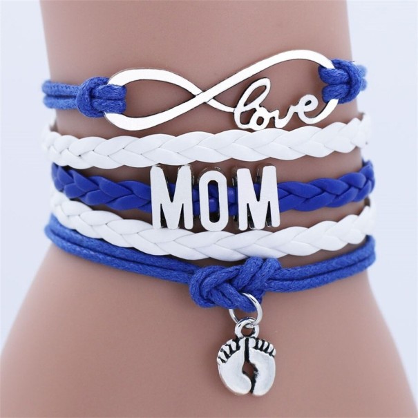 Γυναικείο πολυεπίπεδο βραχιόλι mom μπλε