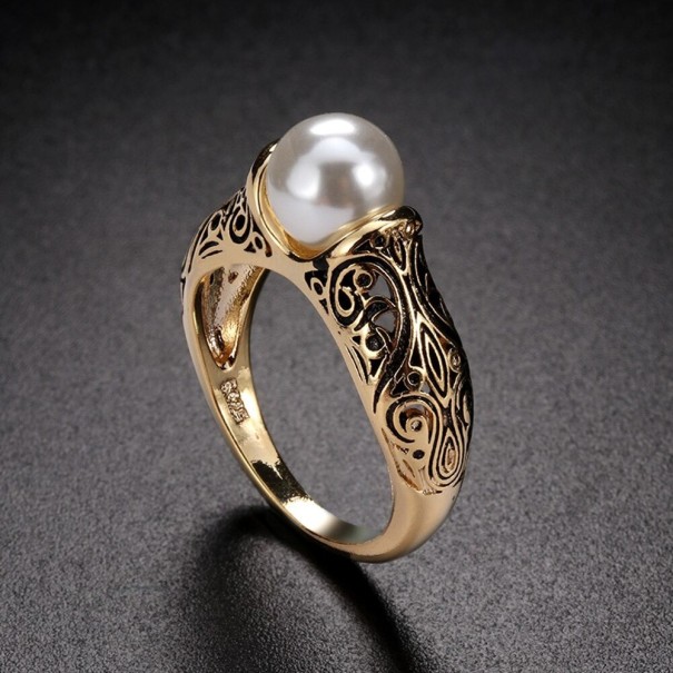 Gyöngyös női gyűrű D2970 arany 6