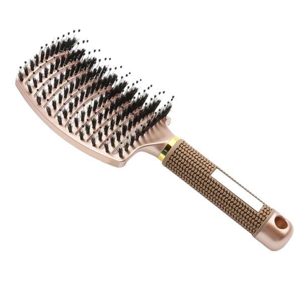 Haarbürste mit Borsten golden