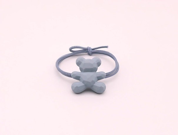Haarelastiekje met decoratie blauw