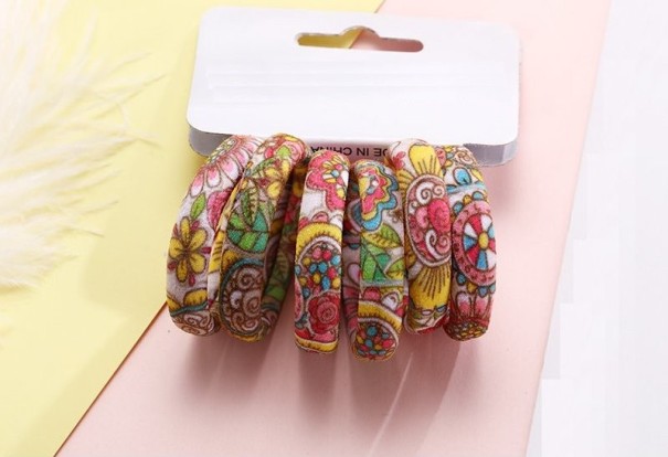 Haarelastiekjes met patroon - 6 stuks 7