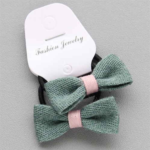 Haarelastiekjes met strik - 2 stuks 3