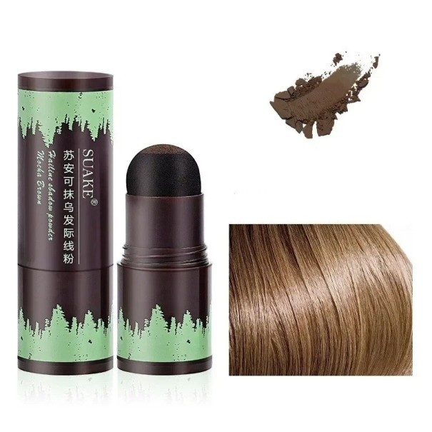 Haarlijnvulpoeder Bedekt hoeken en dunner wordend haar Direct volume Natuurlijke look Waterdicht Gemakkelijk te gebruiken voor zowel vrouwen als mannen bruin