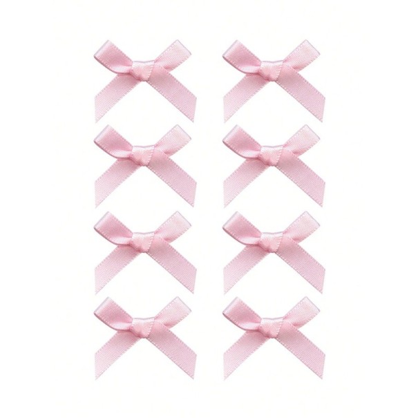 Haarstrikken 8 stuks Clips 4 x 4 cm Leuke haaraccessoires Kleine strikken op clips Elegante haarversieringen Stijlvol kapsel voor meisjes lichtroze
