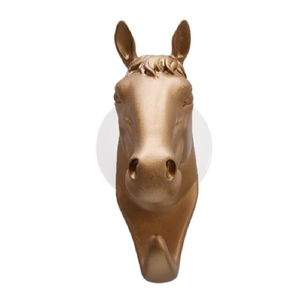 Háček s přísavkou ve tvaru koně zlatá