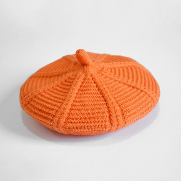 Hæklet baret til børn orange