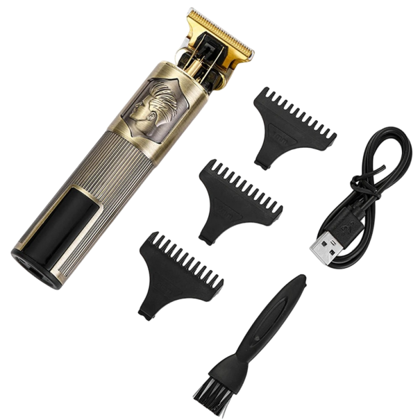 Hair Clipper with Three Speeds Electric Hair Trimmer with Attachments USB-C Professional Hair Shaver Rechargeable Hair Clipper with Battery Level Indicator 15.2 x 4.1 cm 1