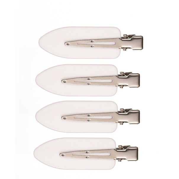 Hair Clips 4 pcs white