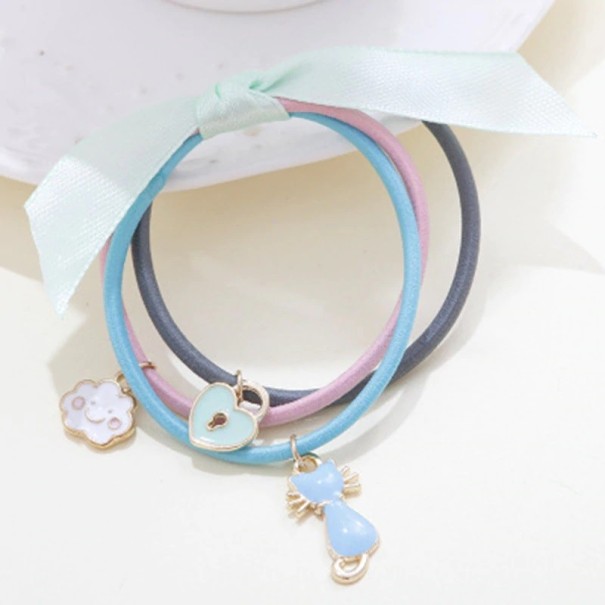 Hair Ties with Charms - 3 pcs 7