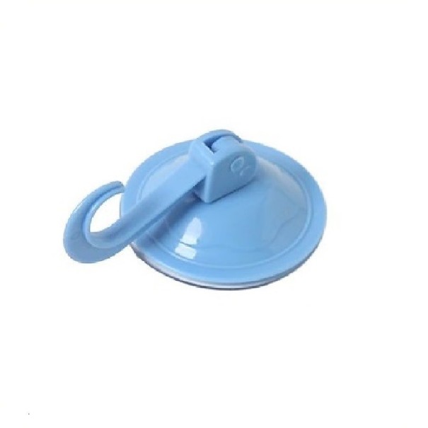 Haken mit Saugnapf blau