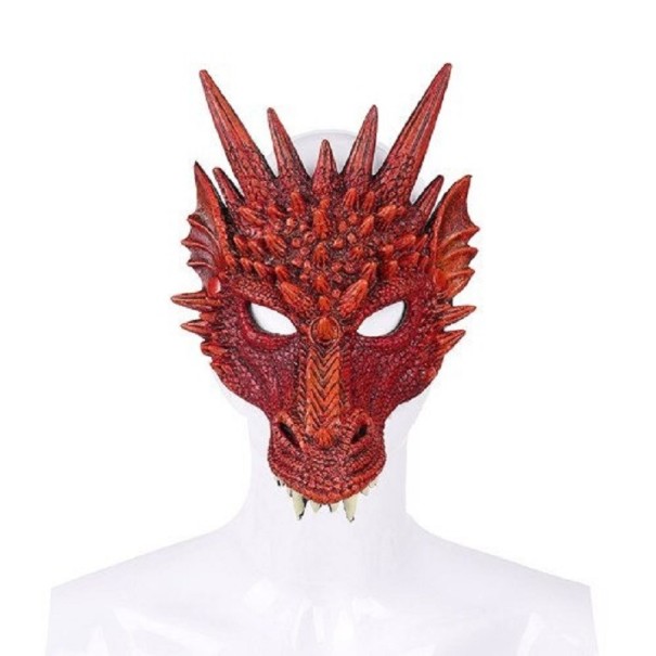 Halloween Dragon Mask red
