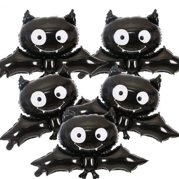 Halloween folieballoner sød flagermusballon oppustelige halloween festdekorationer glad halloween ballon til børn 34 x 38 cm 5 stk 1
