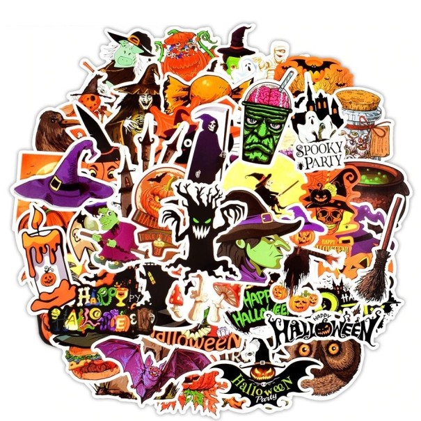 Halloween klistermärken 50 st 1