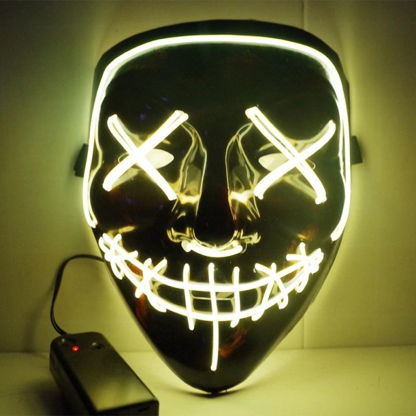 Halloween lysende maske gul