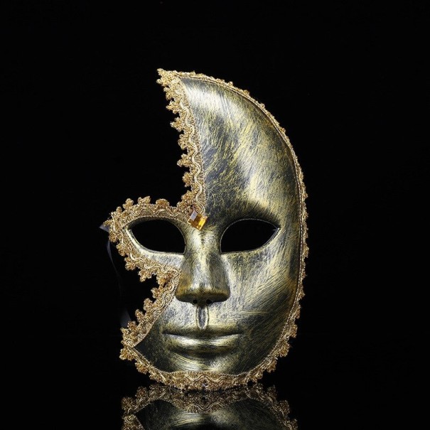 Halloween-maske H1110 guld 1 Halloween-maske H1110 guld 1