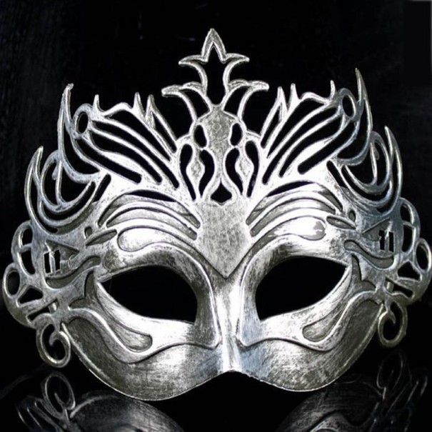 Halloween-maske H1113 sølv