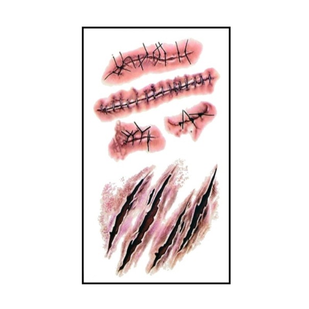 Halloween nep tattoo set 6 stuks 3