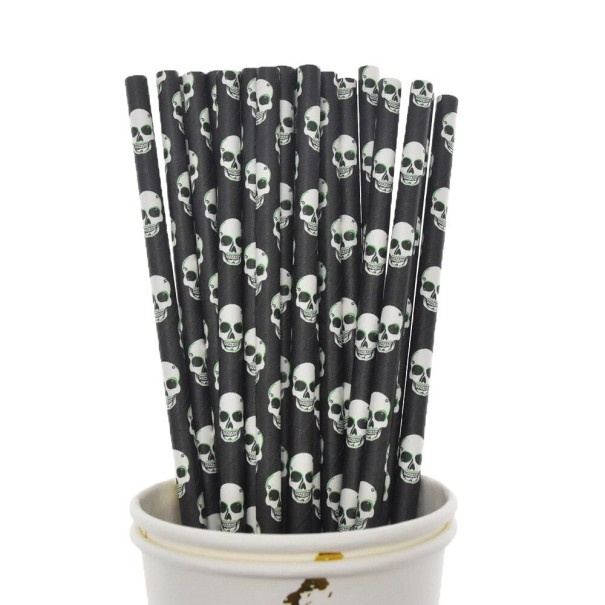 Halloween papperssugrör 50 st 5