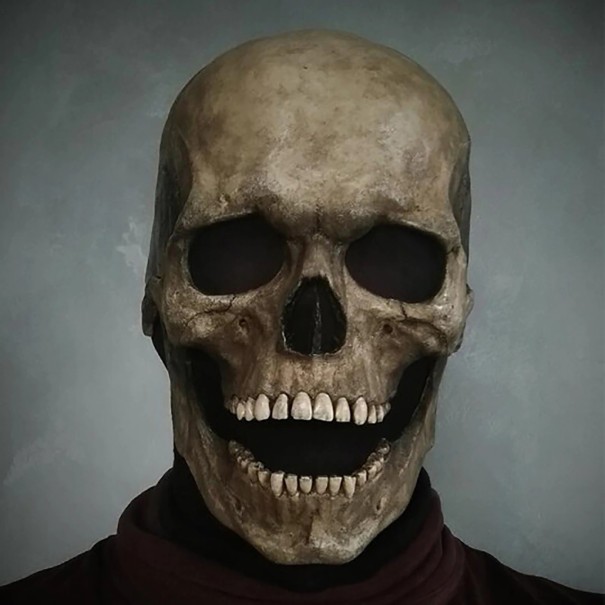 Halloweenowa maska czaszki szary