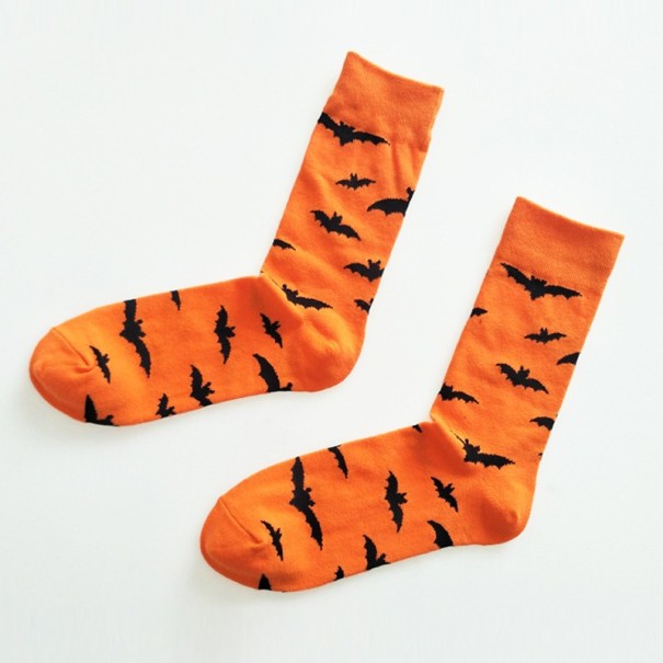 Halloweenowe skarpetki pomarańczowy