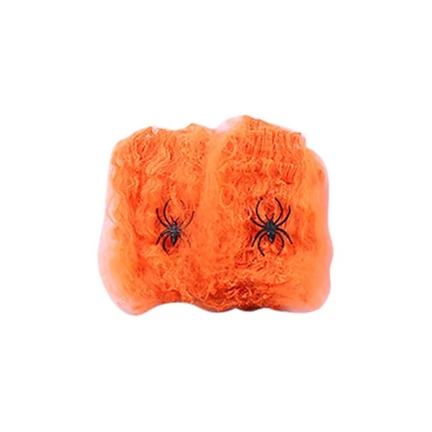 Halloweenska dekorácia pavučina oranžová