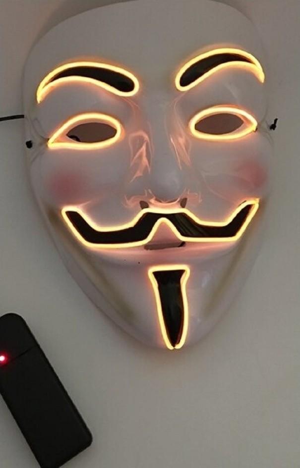 Halloweenska maska C1193 oranžová