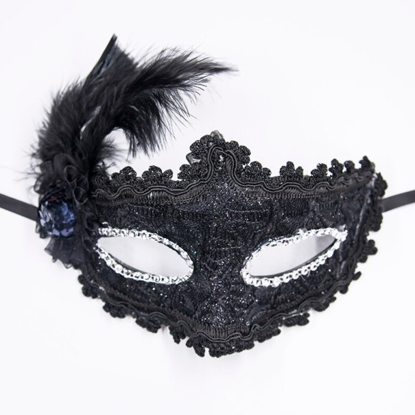 Halloweenska maska H1084 svetlo modrá