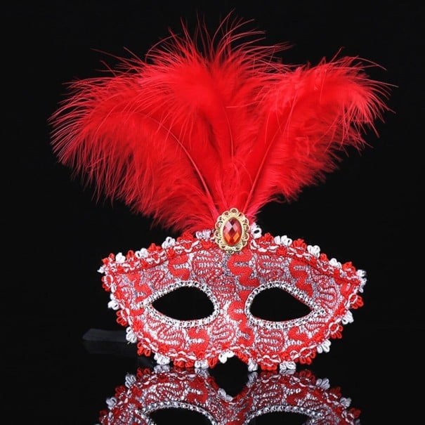 Halloweenská maska H1088 červená