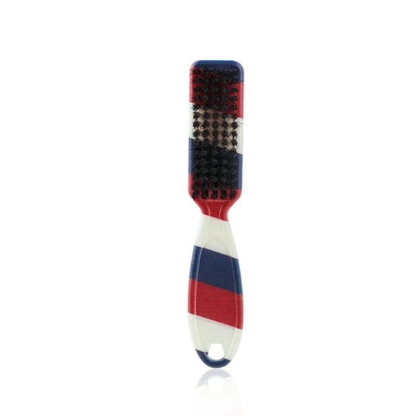 Halsaftørringskam med ergonomisk håndtag Kam med fine nylonbørster Frisørkost til hår og skæg Fadebørste 14,3 x 2,2 cm 1