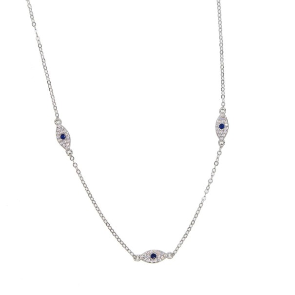 Halsband för kvinnors ögon silver