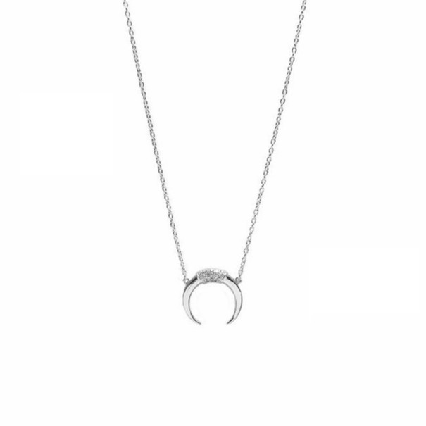 Halsband med halvmåne för kvinnor silver