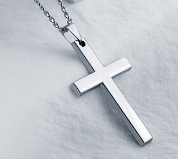 Halsband med korshänge silver
