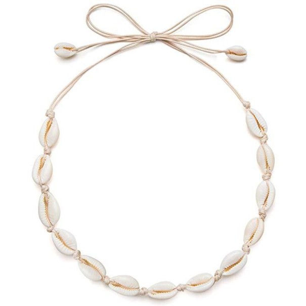 Halsband med skal vit